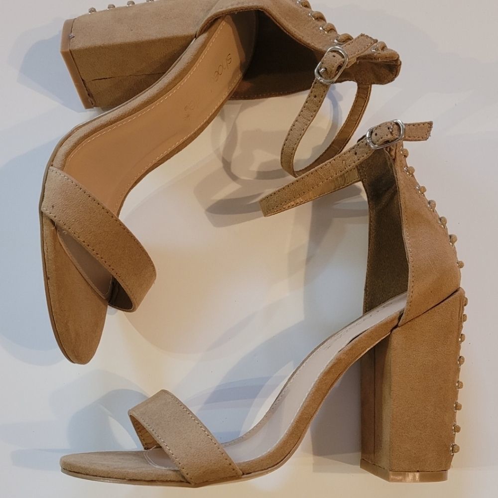 New in Box Shoe Dazzle Tonya boho block faux-suede heel - Picture 11 of 14